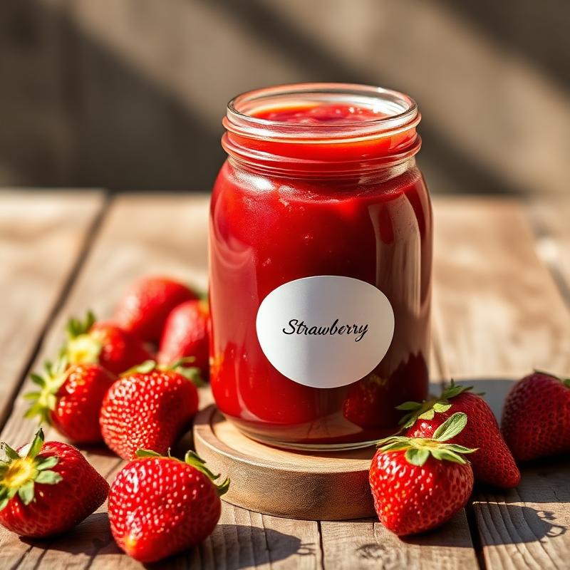 Classic Strawberry jam jar